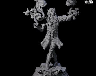 Smiling Elf Druid Miniature: D&D, Pathfinder, Tabletop RPG