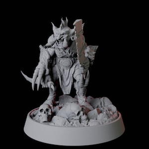 Tusked Goblin with a cleaver Miniature for D&D, Dungeons and Dragons, Pathfinder and many other tabletop games