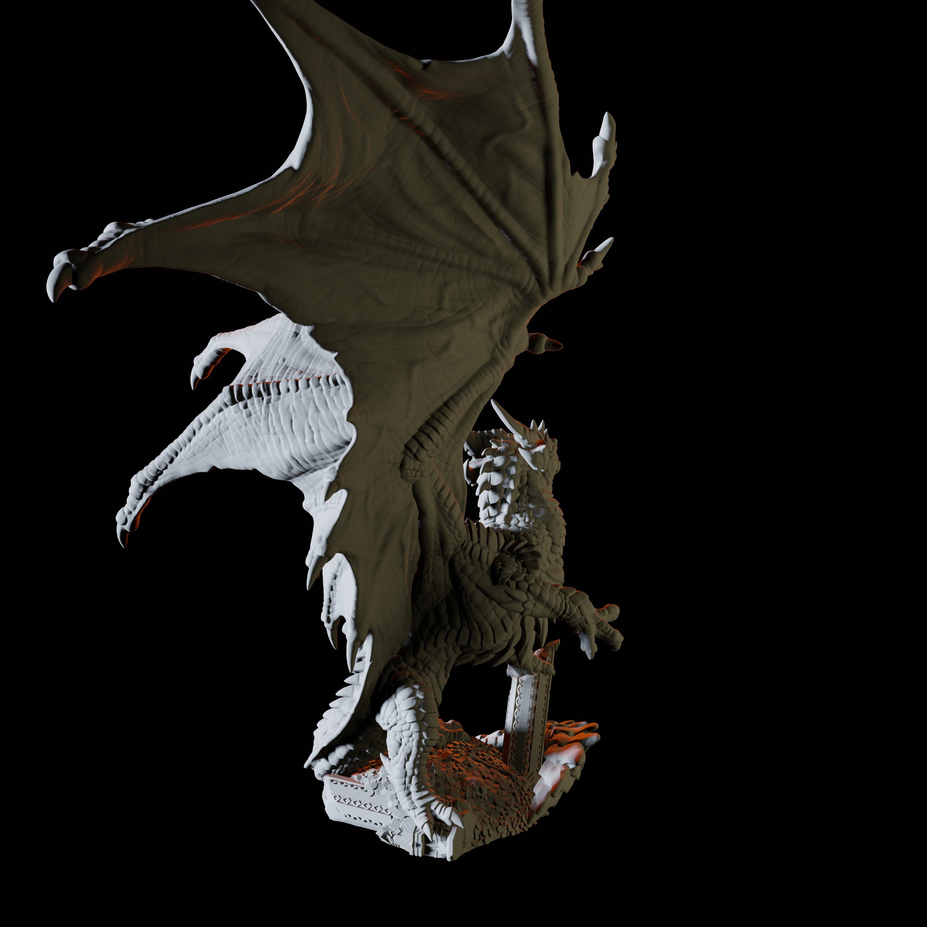 Red Dragon Miniature for D&D Dungeons and Dragons Pathfinder Etsy