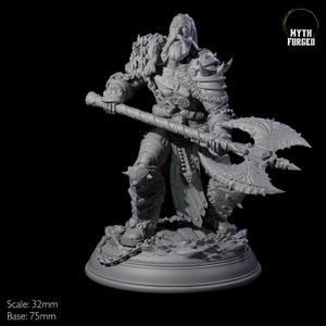 Towering Frost Giant with Axe Miniature for D&D, Dungeons and Dragons, Pathfinder and many other tabletop games