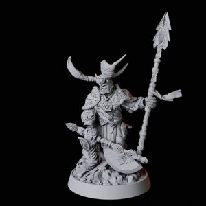 Elf Warrior Druid Miniature for D&D, Dungeons and Dragons, Pathfinder and many other tabletop games