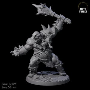 Smashing Ogre B Miniature for D&D, Dungeons and Dragons, Pathfinder and many other tabletop games