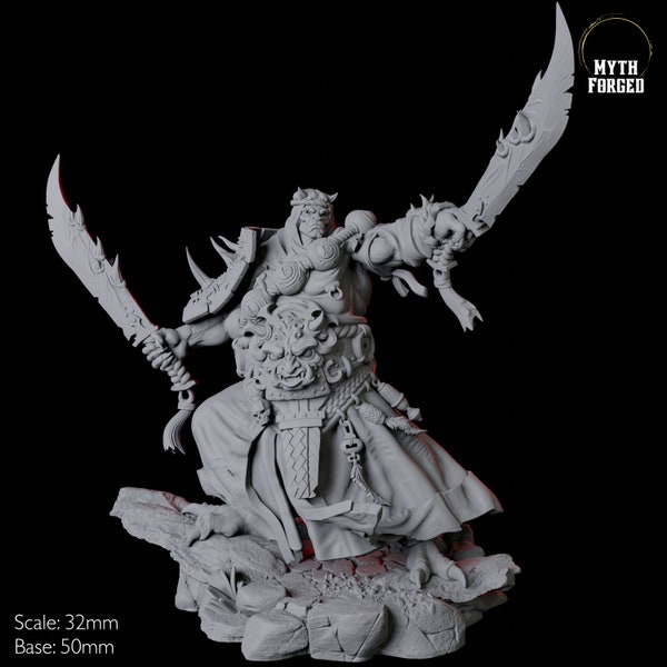 Japanese Oni Demon Miniature D for D&D, Dungeons and Dragons, Pathfinder and many other tabletop games