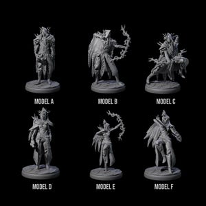 Six Roaming Dark Elf Rangers Miniature for D&D, Dungeons and Dragons, Pathfinder and many other tabletop games