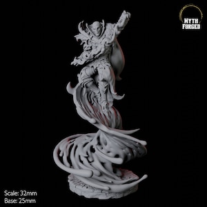 Blood Magic Vampire Miniature D for D&D, Dungeons and Dragons, Pathfinder, Call of Cthulhu and many other tabletop games and RPGs