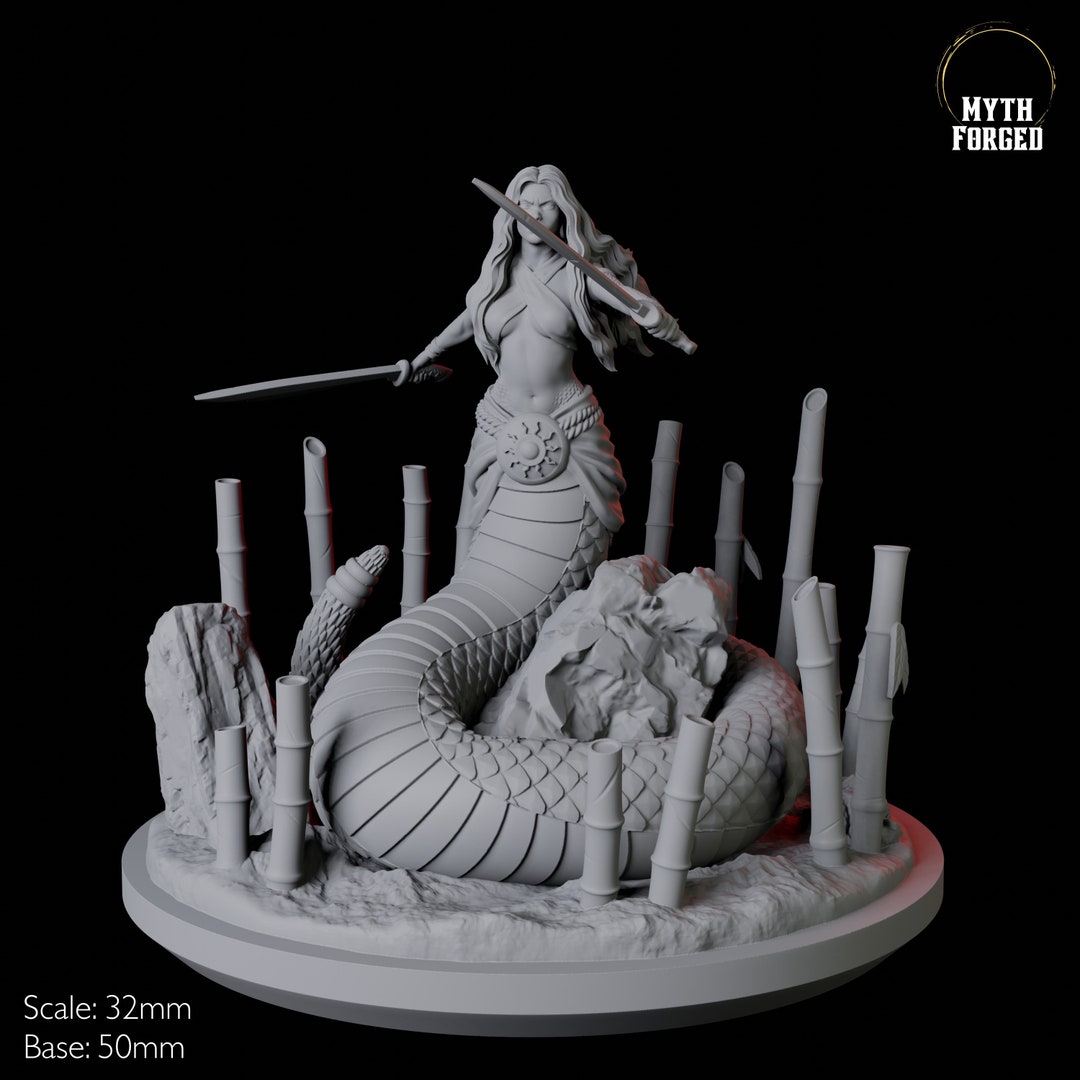 Shape-changing Yuan-ti Abomination Miniature for D&D, Dungeons and ...