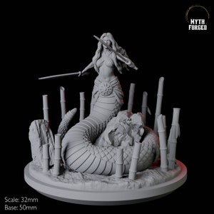 Shape-Changing Yuan-Ti Abomination Miniature for D&D, Dungeons and Dragons, Pathfinder and many other tabletop games