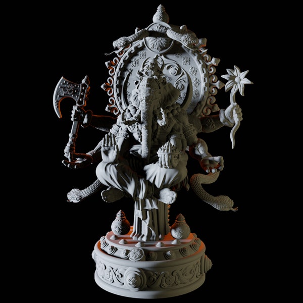 Ganesh Miniature for D&D, Dungeons and Dragons, Pathfinder and many other tabletop games