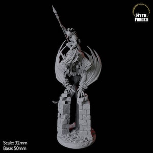Vampire Spawn Giant Bat Rider Miniature B do gier D&D, Dungeons and Dragons, Pathfinder i wielu innych gier planszowych