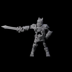Spiky Skeleton Warrior A Miniature for D&D, Dungeons and Dragons, Pathfinder and many other tabletop games