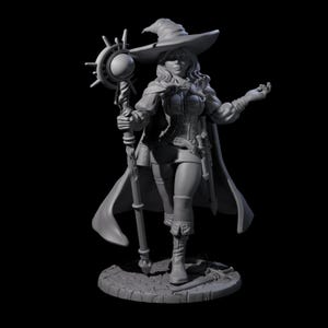 Elara - Classical Wizard Miniature for D&D, Dungeons and Dragons, Pathfinder and many other tabletop games
