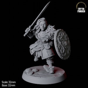Northman Berserker Viking Miniature E for D&D, Dungeons and Dragons, Pathfinder and many other tabletop games