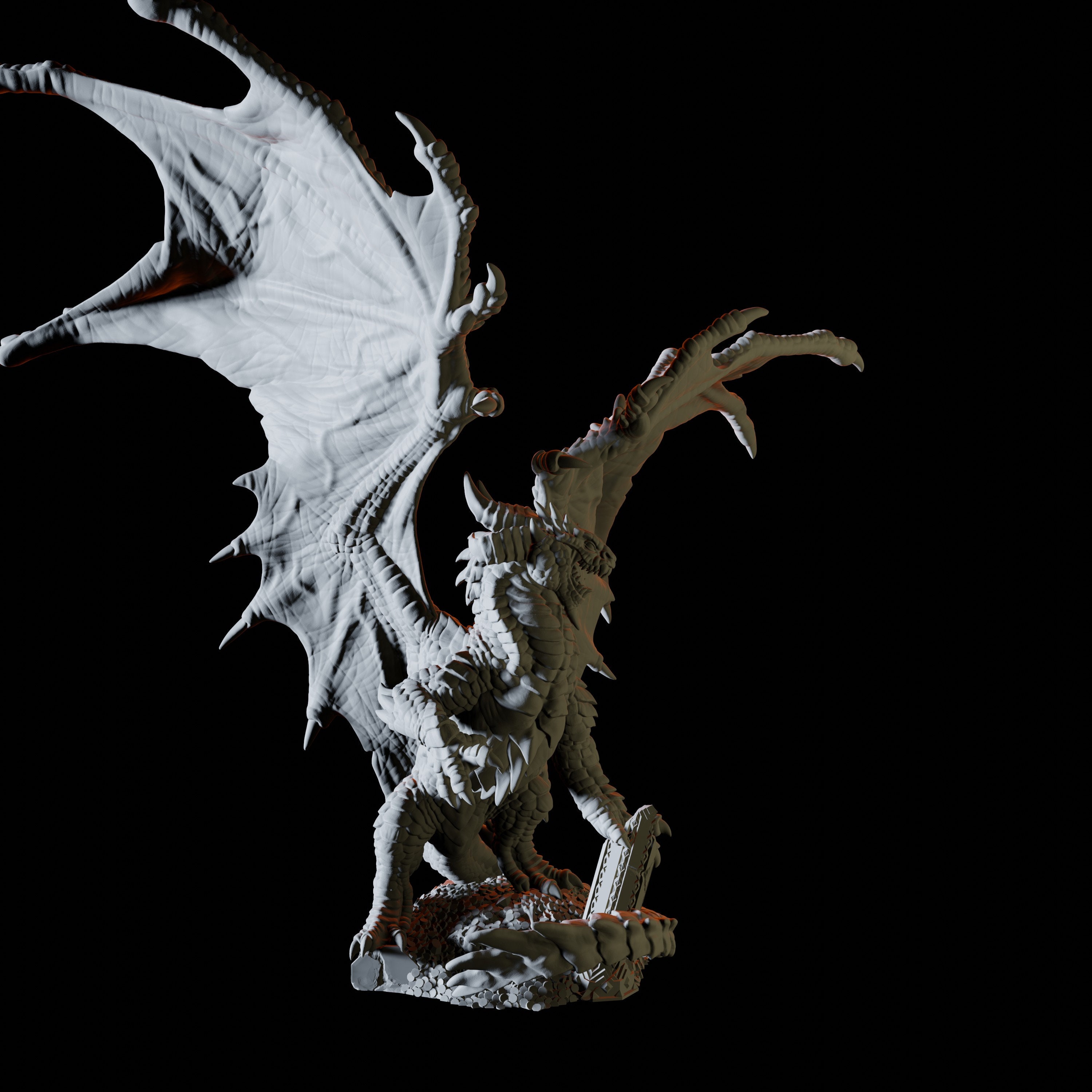 Red Dragon Miniature for D&D Dungeons and Dragons Pathfinder Etsy