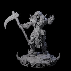 Frostbane Orc L Miniature for D&D, Dungeons and Dragons, Pathfinder and many other tabletop games