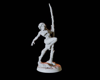 Sexy Human Woman Badlands Bandit Miniature for D&D, Dungeons and Dragons, Pathfinder and many other tabletop games