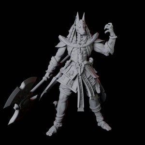 Anubis Egyptian God Jackal Miniature A for D&D, Dungeons and Dragons, Pathfinder and many other tabletop games