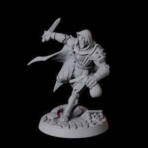 Hooded Warforged Rogue Miniature for D&D, Dungeons and Dragons, Pathfinder and many other tabletop games