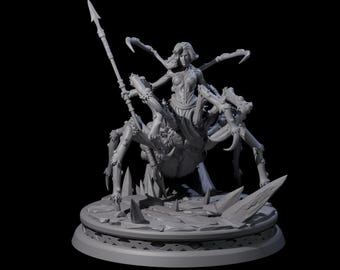 Campeón de Lilith: Miniatura de Drider Confiado para D&D, Dungeons and Dragons, Pathfinder y muchos otros juegos de mesa.