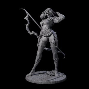 Fenn - D&D、ダンジョンズ＆ドラゴンズ、パスファインダー、その他多くのテーブルトップゲーム用のアーチャーミニチュアの描画