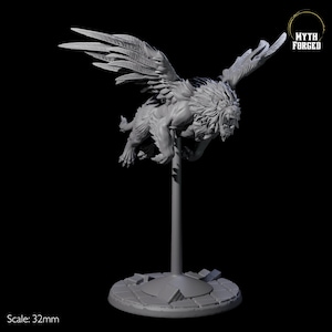 Majestic Winged Lion B Miniature for D&D, Dungeons and Dragons, Pathfinder and many other tabletop games