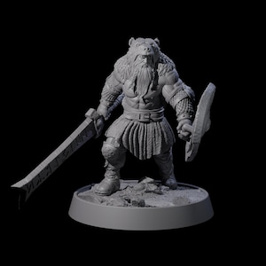 Veteran Viking Warrior H Miniature for D&D, Dungeons and Dragons, Pathfinder and many other tabletop games