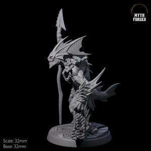 Sodden Sahuagin, Merrow or Kau-toa Warrior Miniature D for D&D ...