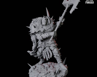 Gepantserde Goliath Barbarenminiatuur A voor D&D, Dungeons and Dragons, Pathfinder en vele andere tafelspellen.