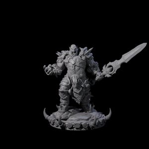 Frostbane Orc D Miniature for D&D, Dungeons and Dragons, Pathfinder and many other tabletop games