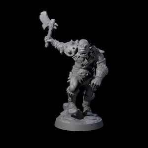 Bald Orc B Miniature for D&D, Dungeons and Dragons, Pathfinder and many other tabletop games