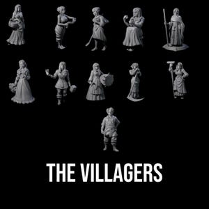 The Villagers Miniature for D&D, Dungeons and Dragons, Pathfinder and many other tabletop games