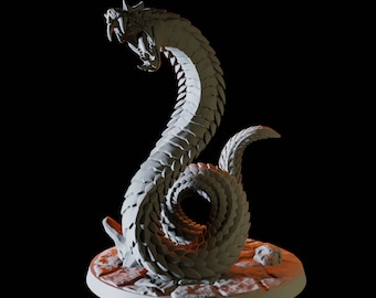 Giant Snake Miniature A for D&D, Dungeons and Dragons, Pathfinder and many other tabletop games