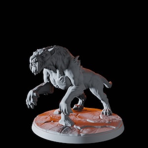 Sabre-Toothed Tiger Miniature B for D&D, Dungeons and Dragons, Pathfinder and many other tabletop games