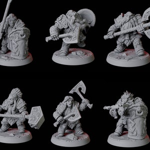 Sechs Miniaturen für D&D, Dungeons and Dragons, Pathfinder und viele andere Tabletopspiele