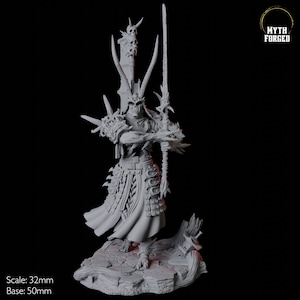Undead, Skeletal, Death Samurai Miniature D for D&D, Dungeons and Dragons, Pathfinder and many other tabletop games