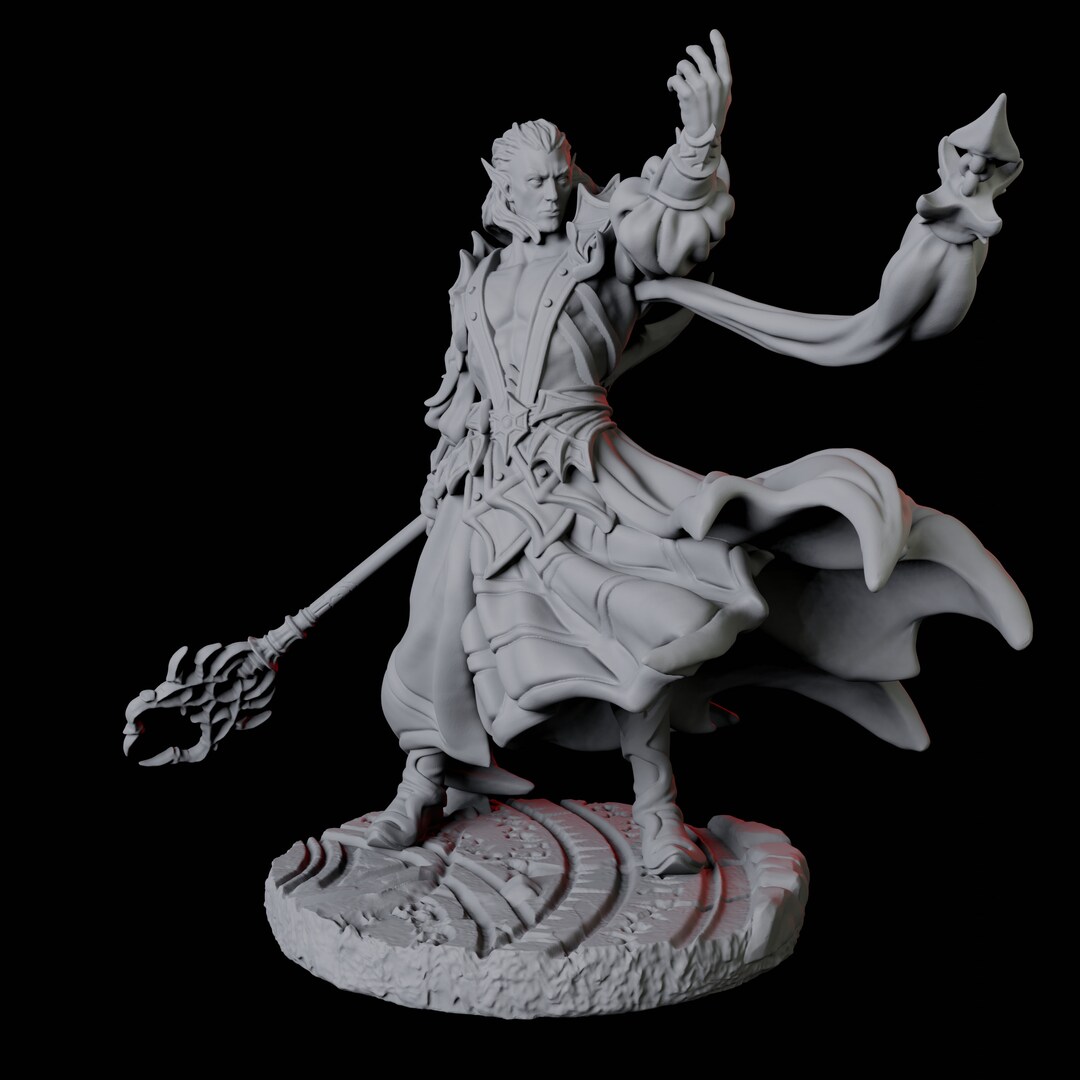 Reaper Miniatures Tierdeleira, Dark Elf Cleric – Fantasy Miniatur, 25 Mm, Unbemalt, Aus Polymer