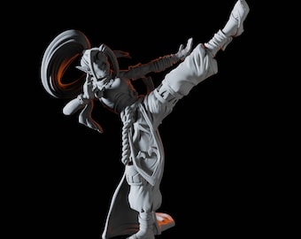 Elf Monk Miniature for D&D, Dungeons and Dragons, Pathfinder and many other tabletop games