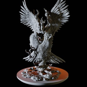 Three Headed Celestial Miniature for D&D, Dungeons and Dragons, Pathfinder and many other tabletop games