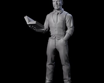 Miniatura de Profesor Confiado para D&D, Dungeons and Dragons, Pathfinder y muchos otros juegos de mesa.