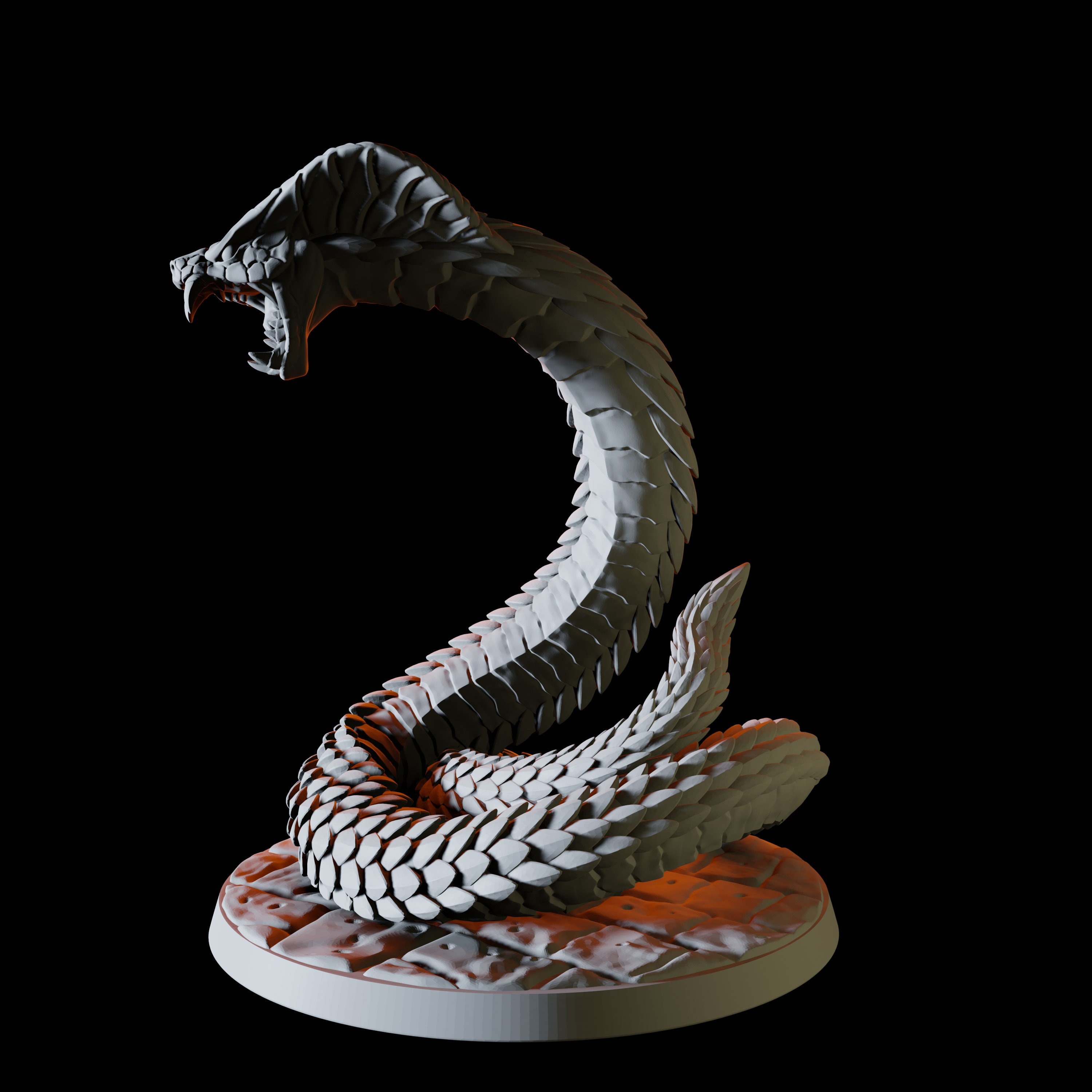 Giant Snake Serpent | Premium 3D Printed Tabletop Miniatures 28mm to 100mm  | dnd 20835