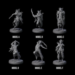 Six Cloaked Dark Elf Assassins Miniature for D&D, Dungeons and Dragons, Pathfinder and many other tabletop games