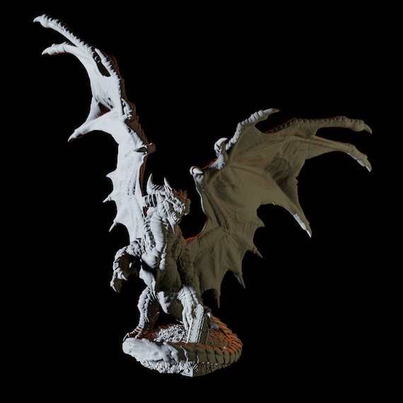 bibliotek fleksibel professionel Red Dragon Miniature for D&D Dungeons and Dragons Pathfinder - Etsy