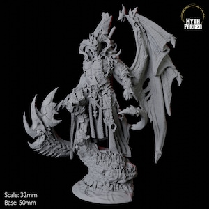 Pit Fiend, Pit Lord or Tyrant Devil Miniature for D&D, Dungeons and Dragons, Pathfinder, Call of Cthulhu and many other tabletop games