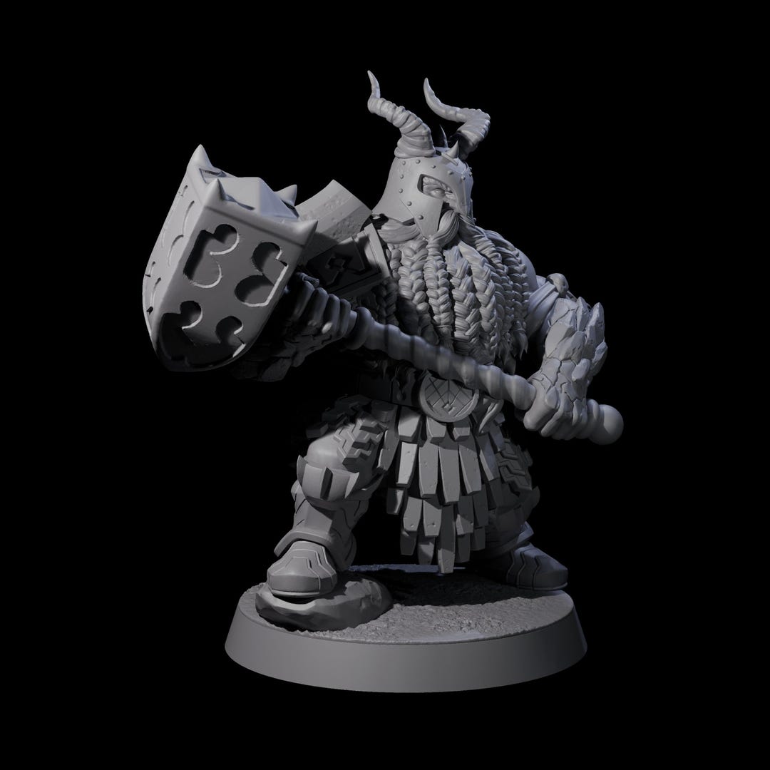 Max Bearded Dwarf Warrior A Miniature for D&D, Dungeons and Dragons ...