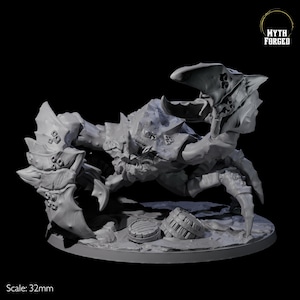 Waddling Giant Crab Miniature for D&D, Dungeons and Dragons, Pathfinder and many other tabletop games