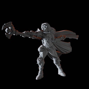 Female Cleric Miniature for D&D, Dungeons and Dragons, Pathfinder and many other tabletop games
