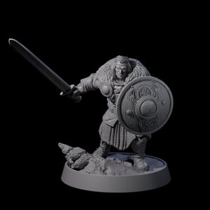Veteran Viking Warrior C Miniature for D&D, Dungeons and Dragons, Pathfinder and many other tabletop games