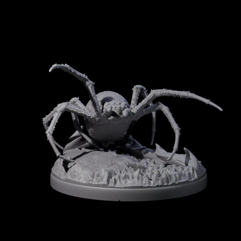 Six Skittering Cave Spiders Miniature for Dungeons and Dragons, Pathfinder or other TTRPGs