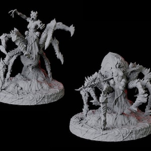 Two Evil Female Driders for D&D, Dungeons and Dragons, Pathfinder and many other tabletop games