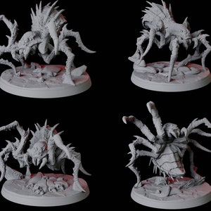 Four Creeping Giant Spider Miniatures for D&D, Dungeons and Dragons, Pathfinder and many other tabletop games