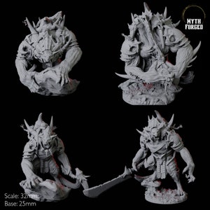 Vier Gnoll Claw Kämpfer Miniaturen für D&D, Dungeons and Dragons, Pathfinder und viele andere Tabletop Spiele